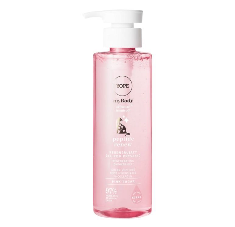 Регенеруючий гель для душу YOPE myBODY PEPTIDE RENEW PINK SUGAR 300мл