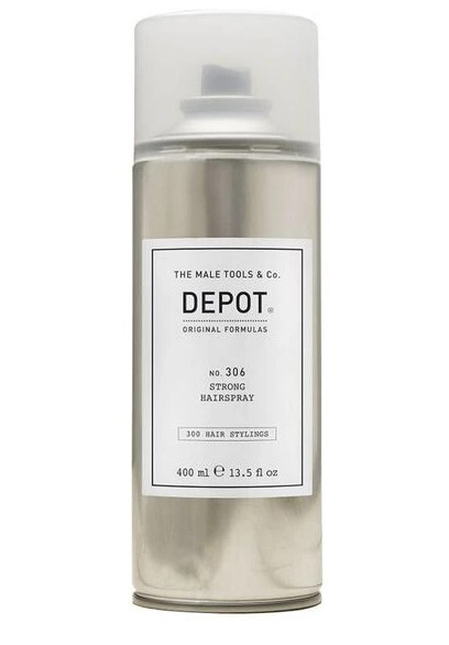 Мужской лак для укладки волос Depot No. 306 Strong Hairspray сильной фиксации 400 мл